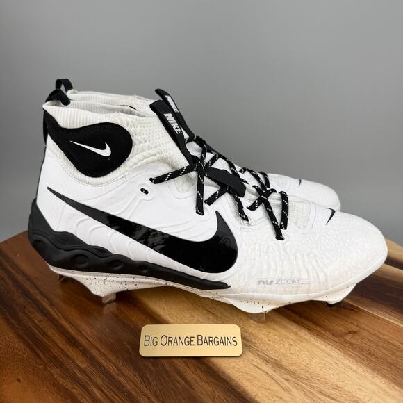 Nike Alpha Huarache NXT Men\'s Size 12.5 White Metal Baseball Cleats DJ6517-107 main image 6